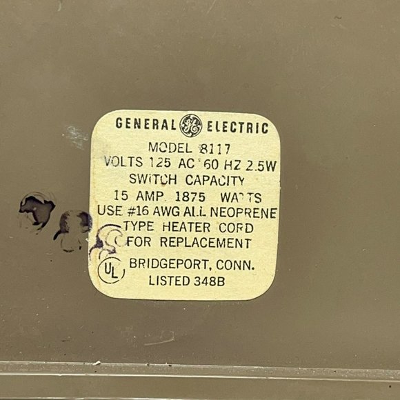 Vintage 1960's GE Automatic Electric Timer 8117 - Picture 7 of 7